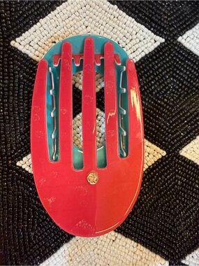 NWOT Pink and Teal Oval Hair Clip